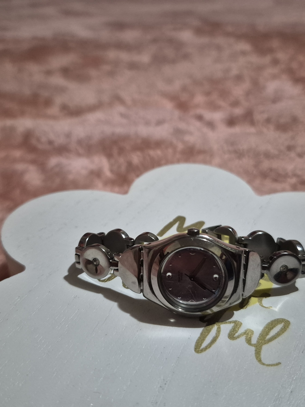 Swatch Silver Round Face Link Bracelet Women's Watch - Picture 4 of 8